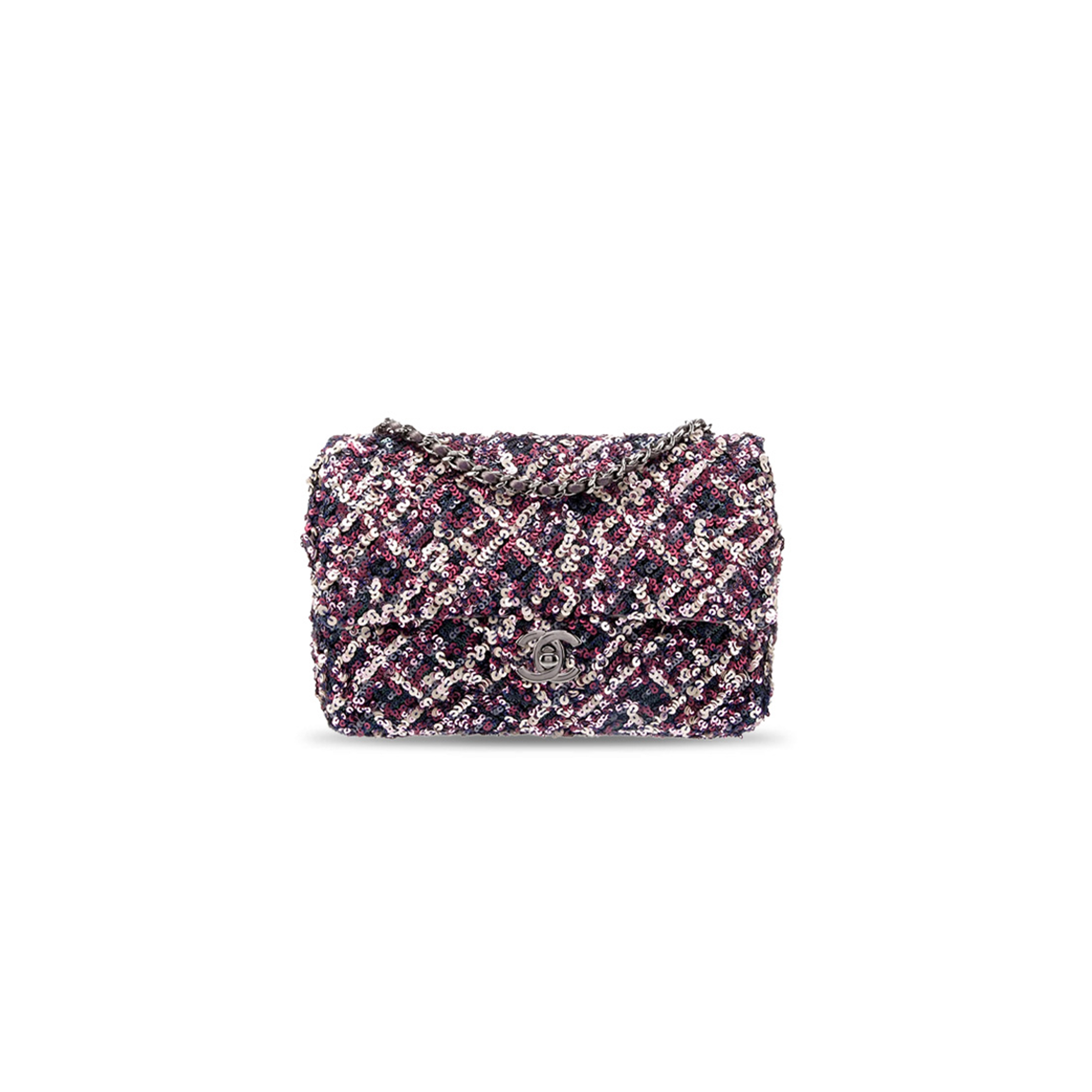 CHANEL SEQUIN FLAP SHOULDER BAG (20*13*5cm)